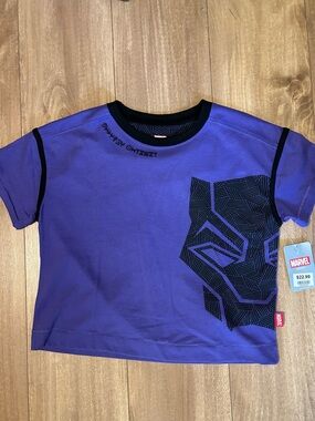 Marvel Black Panther Purple and Black Short Sleeve Tee NWT